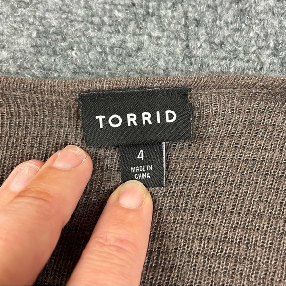 TORRID Women’s Brown Knit Cardigan Sweater size: 4X - Picture 8 of 11